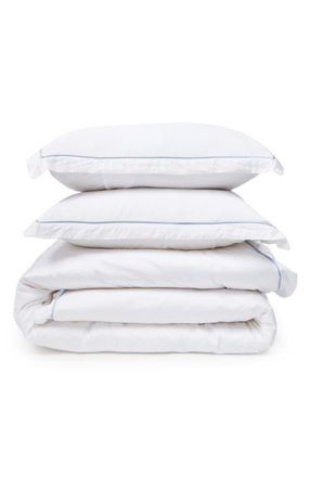 Pom Pom at Home Sheena Sateen Duvet Cover & Shams Set in French Blue at Nordstrom, Size Queen