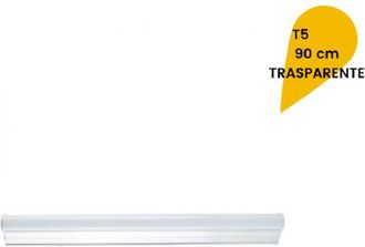Trade Shop Trade Shop - L&aacute;mpara De Techo Led Neon T5 Cristal Transparente 18 Vatios 90 Cm