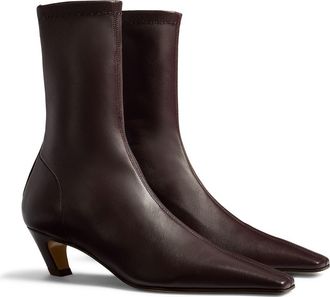 Khaite Arizona Sock Bootie in Bordeaux at Nordstrom, Size 40.5