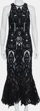 Jonathan Simkhai Jonathan Simkhai Black Lace & Tulle Mermaid Sheer Gown