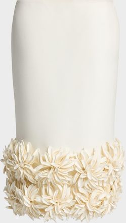 Balenciaga Pointy Flower Midi Pencil Skirt