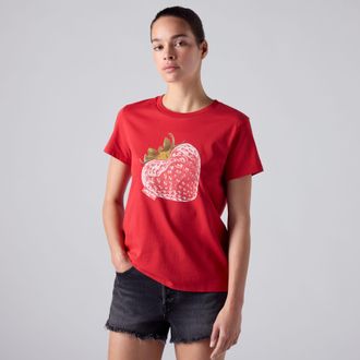 Levi's The Perfect Tee - Womens - L - Red