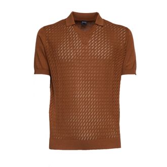 Fedeli Felipe Giza Cotton V-Neck Polo Shirt