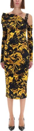 Versace Jeans Couture Porcelain Baroque Print Dress