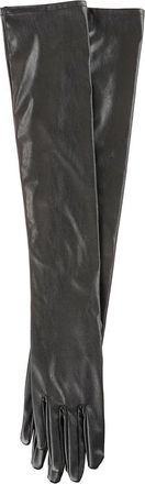 7 For All Mankind Lange handschoenen van kunstleer - Dames - Handschoenen - Zwart - ONE Size - Leer - Accessoires