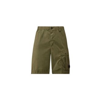 C.P. Company Casual Shorts, male, Green, Size: 2XL Bermuda Cargo in 50 Fili Stretch