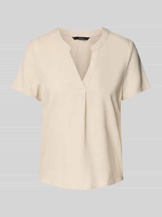 Vero Moda Regular Fit Tunika aus Viskose-Leinen-Mix Modell MYMILO in Sand, Gr&ouml;&szlig;e S