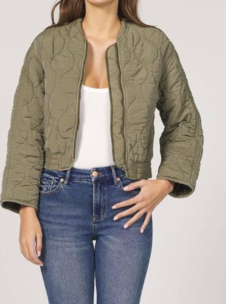 Dear John Denim Maverick Zipper Front Jacket In Green