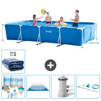 Intex Piscina Con Estructura Rectangular - 450x220x84 Cm - 7-piezas S20075