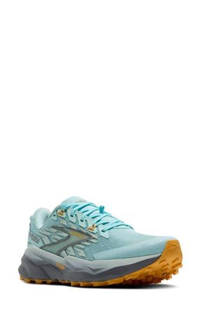 Brooks Cascadia 19 Trail Running Shoe in Clearwater/primer Grey/apricot at Nordstrom, Size 10.5