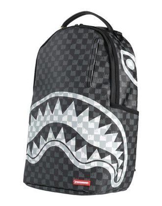 Sprayground BLACK AND WHITE DRIP CHECK SHARK BACKPACK
