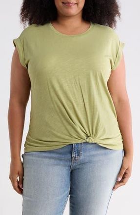 Sanctuary Knotted Muscle Tee in Bamboo Green at Nordstrom Rack, Size 2X