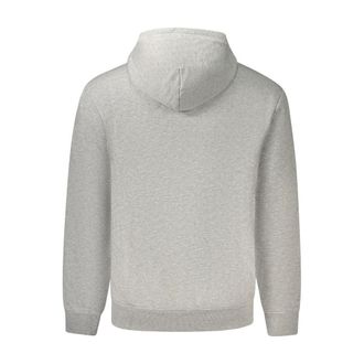 Napapijri Logo-Embroidered Cotton Hoodie - Gray