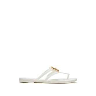 Dolce & Gabbana Flip Flops, female, White, Size: 6 US Beachwear Bianco 80001
