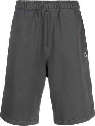AMBUSH Logo-Print Elastische Track Shorts - Heren - Korte Broeken - Grijs - S - Katoen - Korte Broeken