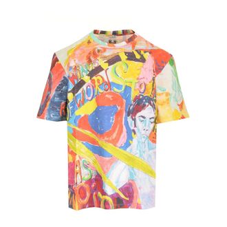 Loewe Short-Sleeved Loose-Fitting T-Shirt - male - Loewe - T-Shirts - Multicolor - M - Tops