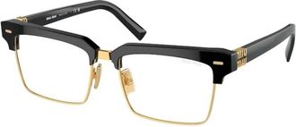 Miu Miu Blauw Lichtfilter Heldere Lensbril - unisex - Brillen - Zwart - 54 MM - Accessoires