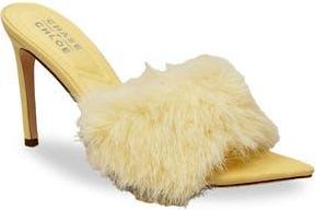 Chase + Chloe by Intouch Footwear Faux Fur Stiletto Mule Sandal in Yellow at Nordstrom Rack, Size 5.5