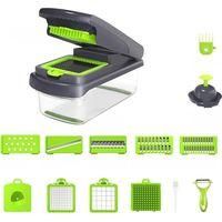 OEM Juego 15 En 1: Cortador Y Picador De Verduras, Electrodom&eacute;stico De Cocina Multifuncional Con 7 Cuchillas De Acero Inoxidable - Crezuo