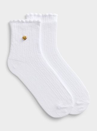 Simons Womens Charm ribbed socks