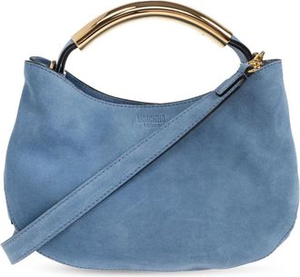 Moschino Tassen, Dames, Blauw, ONE Size, Katoen, Handle Me Bag