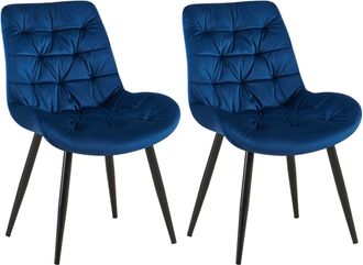 Clp Clp - Lote De 2 Sillas De Comedor Rossford Azul Oscuro