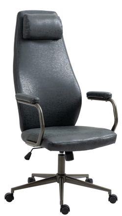 Clp Clp - Sedia Da Ufficio Pocatello Industrial Loft Stile Antico Nero Antico