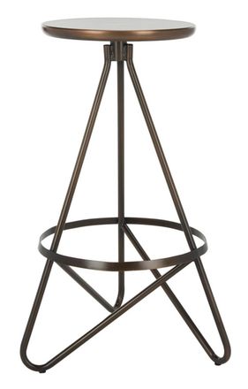 Safavieh Taburete de bar en mimbre de polietileno rojo