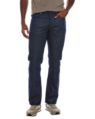 John Varvatos Regular Linen-Blend Dark Wash Jean