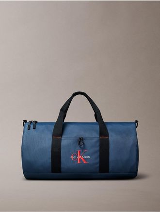 Calvin Klein Mens Monologo Duffle Bag - Blue