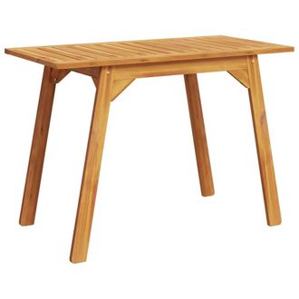 Berkfield Home Garden Dining Table 110x56x75 cm Solid Wood Acacia in Brown | Size: 110 x 56 x 75 cm