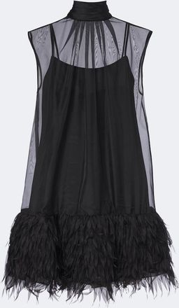 SIMKHAI Shirya fringed organza minidress