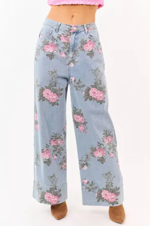 Entro Garden Gate Pants In Blue