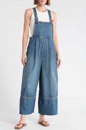 Free People Rambler Denim Overalls in Navy at Nordstrom Rack, Size X-Small