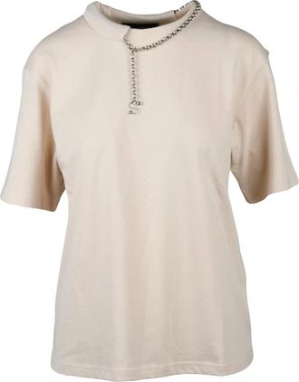 Sportmax Tops, Dames, Beige, M, Katoen, Oblato T-shirt