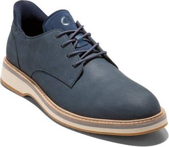 Cole Haan Mansfield Grand Plain Toe Quick-On Oxford in Navy Blazer Nubuck/british Tan at Nordstrom, Size 10.5