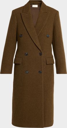 The Row Bamira Wool Double-Breasted Long Coat