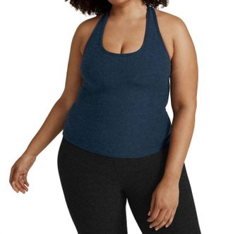 Beyond Yoga Spacedye Step Up Racerback Tank Top - Plus In Nocturnal Navy
