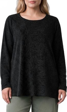 Habitat Mixed Direction Velvet Top In Black