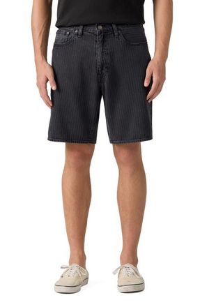 Levi's 468 Striped Loose Shorts in Onyx Badge Overdye at Nordstrom, Size 32