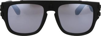 Philipp Plein Stijlvolle Zonnebril - Heren - Zonnebrillen - Zwart - 55 MM - Accessoires