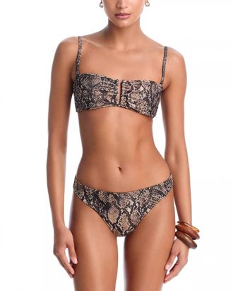 Kobi Halperin Arianna Bikini Top And Hunter Bikini Bottom Set In Snake Print