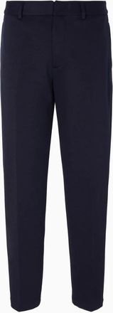Emporio Armani Blauwe Chino Broek voor Reizen en Dagelijks Gebruik - Heren - Nette broeken - Blauw - L - Wol - Broeken
