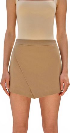 Cult Gaia Alma Mid-Rise Short In Deep Truffle