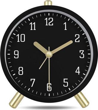 OEM Alarm Clock - Digital Alarm Clock - Alarm Clock - Childrens Alarm Clock - Metal Silent Analog Alarm Clock - Simple Desktop Alarm Clock - With Night Li