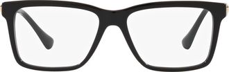 Versace 56mm Rectangular Optical Glasses in Black at Nordstrom
