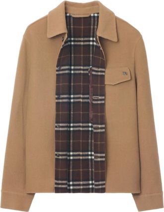 Burberry Giacca-camicia con bottoni - 8 Camel Brown/Treacle Brown