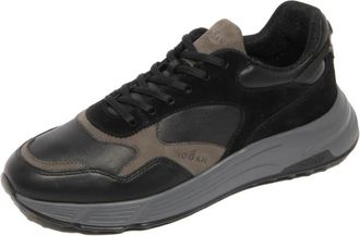 Hogan Hyperlight Allacciato QDC - Heren - Sneakers - Zwart - 40 EU - Leer - Schoenen