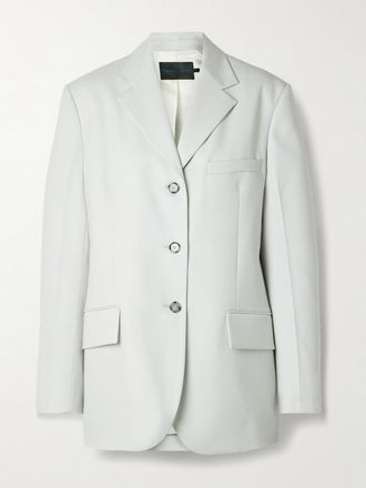 Proenza Schouler Blazer In Twill Di Misto Lana Archer - Verde