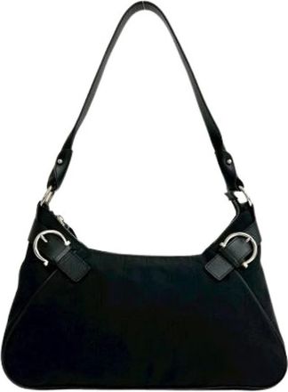 Ferragamo Pre-owned Shoulder Bags, female, Black, Size: ONE SIZE Pre-owned Shoulder Bag